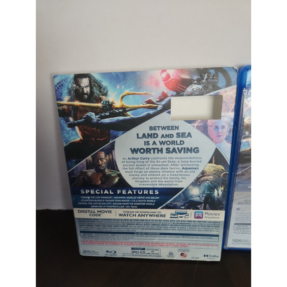 Aquaman and The Lost Kingdom Blu-Ray w/Slipcover Pre-owned - Picture 4 of 6